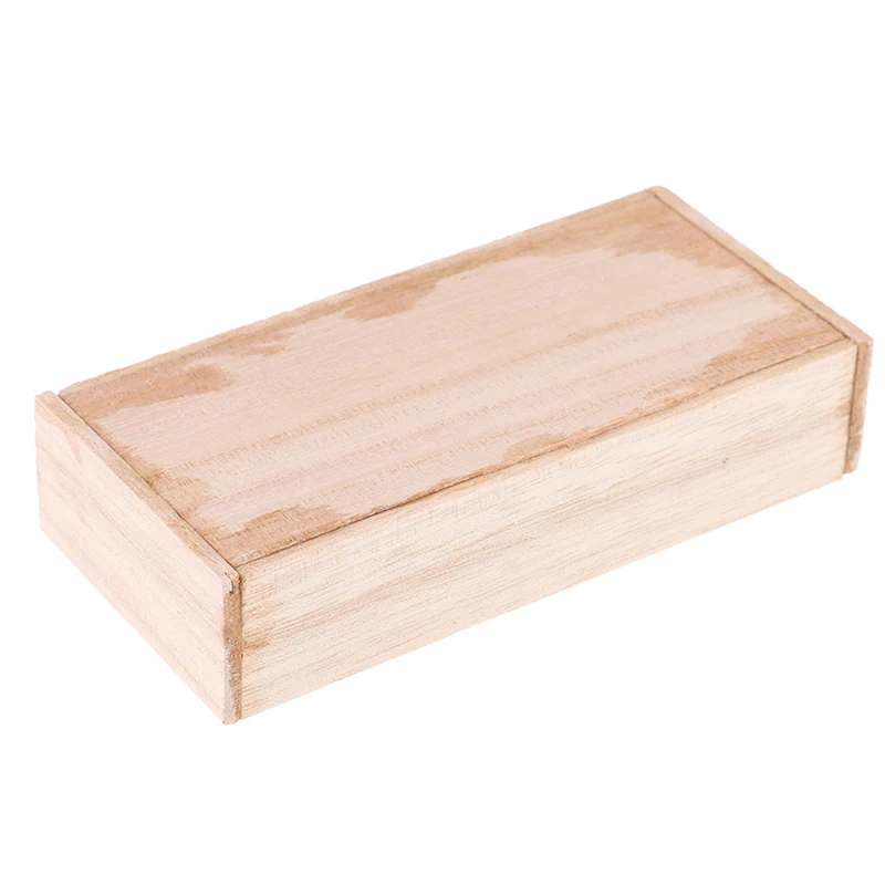 1:12 Babaház miniatűr fa tároló doboz Bútor kiegészítők Játékok - 5