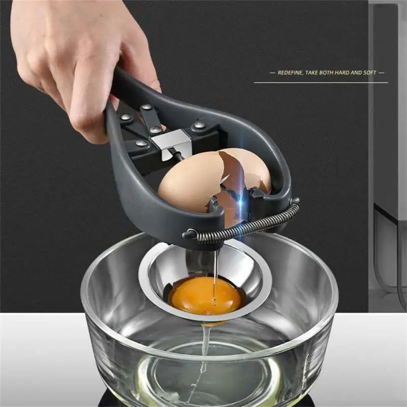 1 / 2DBS tojásnyitó eszköz kézikönyv rozsdamentes acél többfunkciós tojáshéjvágó tojássárgájával Fehér elválasztó tojás olló keksz - 1