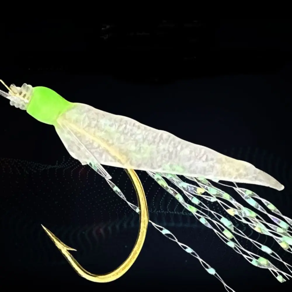 1 darabos csomag (6db) világító horgász Sabiki villogó szerelék 6 karos horog Piros fehér halbőr Tengeri édesvízi horgászfelszerelések forgatható patenttal - 3
