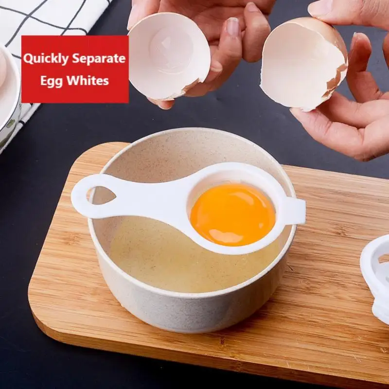 1 ~ 10DB tojásfehérje tojássárgája elválasztó Multifunkcionális tojásfolyadék szűrő Egyszerű kényelmes tojásfehérje osztók Sütési kiegészítők - 1