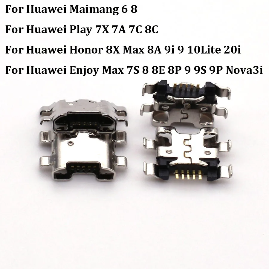 10-50DB Huawei Honor 10 Lite / Honor Play 7 7A 7X 8A 8C / Nova 3i USB töltődokkoló töltőaljzat port csatlakozó - 0