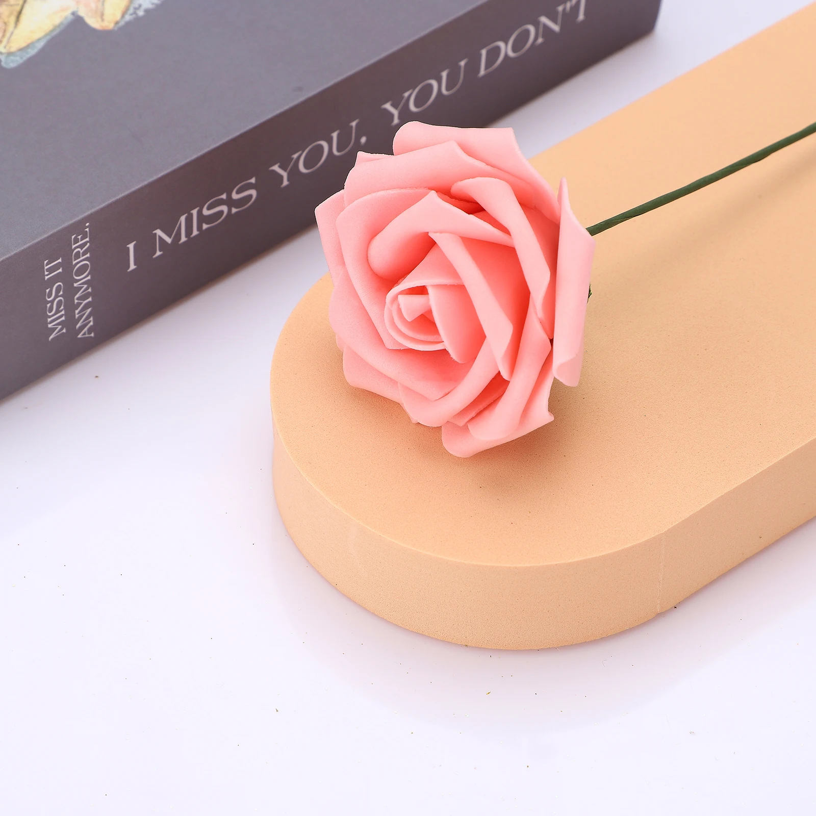 10 DB mesterséges PE hab rózsa virágok Menyasszonyi csokor virág esküvői partira Dekoratív scrapbooking DIY virág - 2