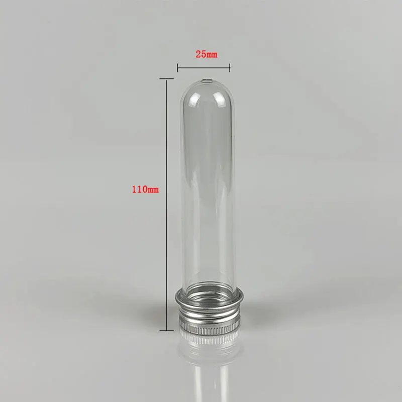 10Pcs 30 ml-es műanyag kémcső csavaros kupakkal kapszula PET palack alumínium kupak csomagolócső - 0