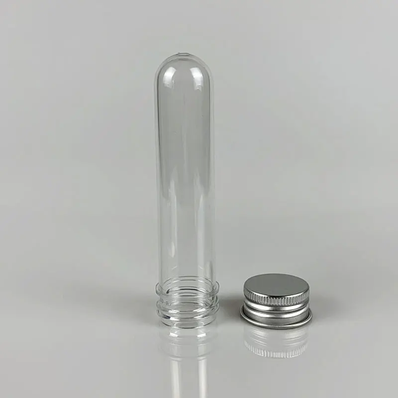 10Pcs 30 ml-es műanyag kémcső csavaros kupakkal kapszula PET palack alumínium kupak csomagolócső - 5