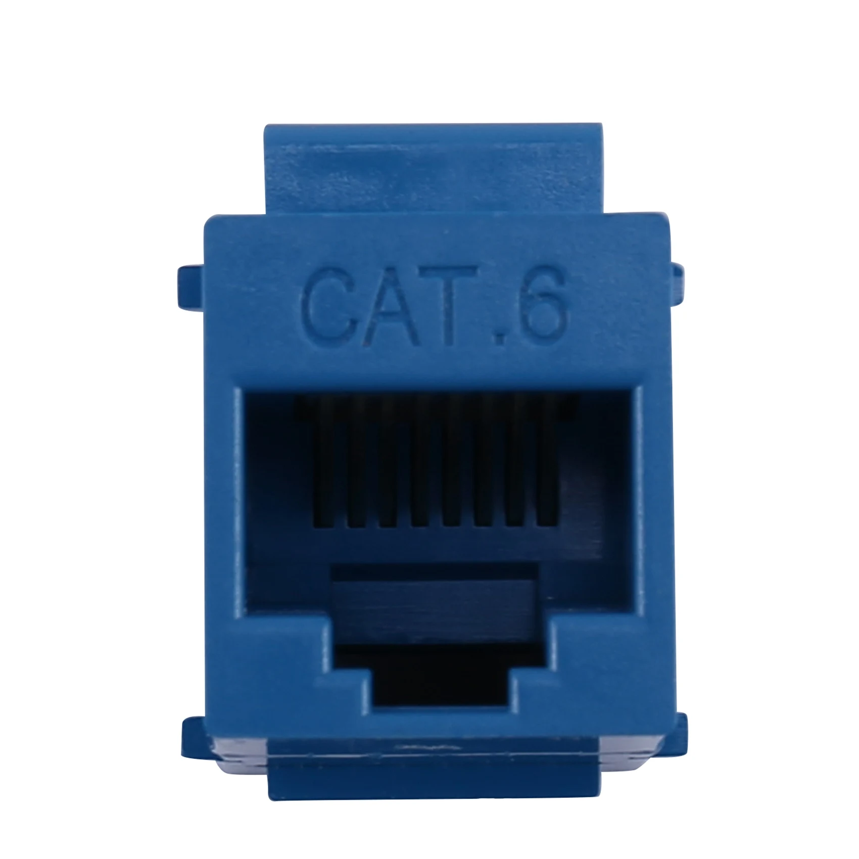 10Pcs RJ45 csatlakozó Keystone Jack Cat6 hosszabbító csatoló Ethernet hálózat LAN Cat 6 csatoló csatlakozók hosszabbító adapter, kék - 4