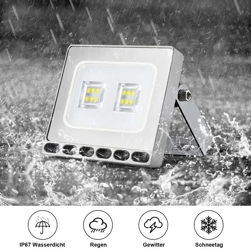 10W 20W 30W 50W 100W LED árvízfény IP65 vízálló kültéri reflektoros reflektor Utcai lámpa fali árvízlámpák - 5