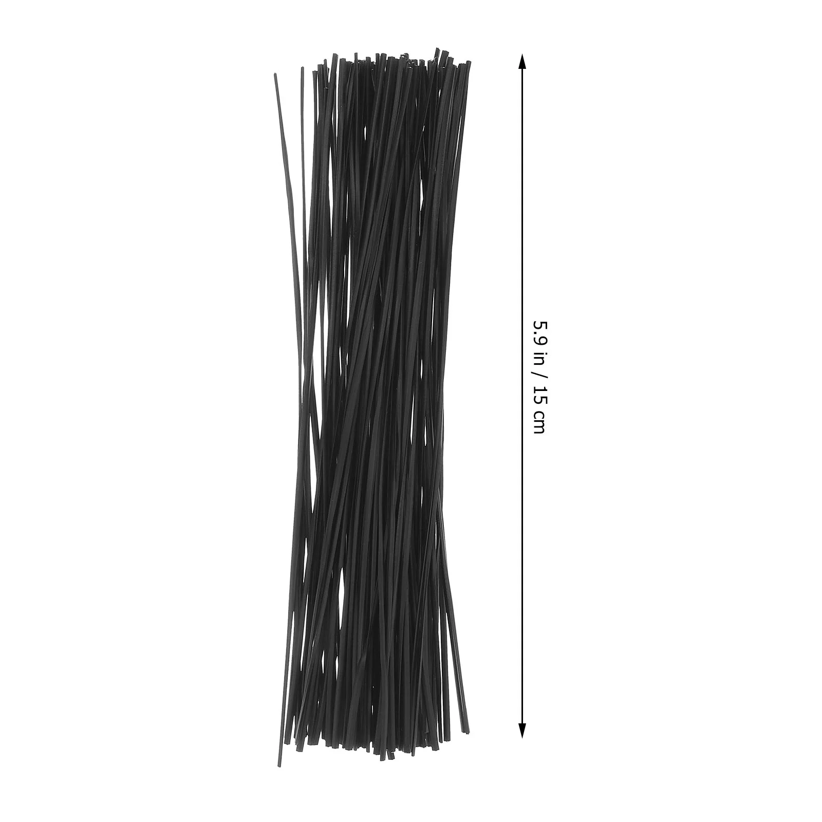 15cm horganyzott vashuzal csavaros nyakkendők kábeltekercselő szervező kötegelők (fekete) - 5