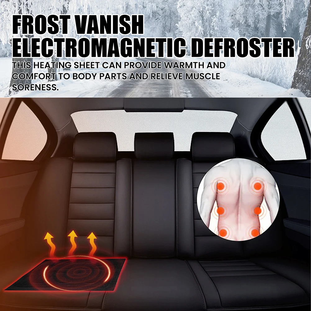 1db 3.7-12V autófűtő pad USB autós ruhák Kerékpáros fűtés téli meleg jégtelenítés / jégmentesítés / leolvasztás / defogging üléspárna fűtőlap - 1
