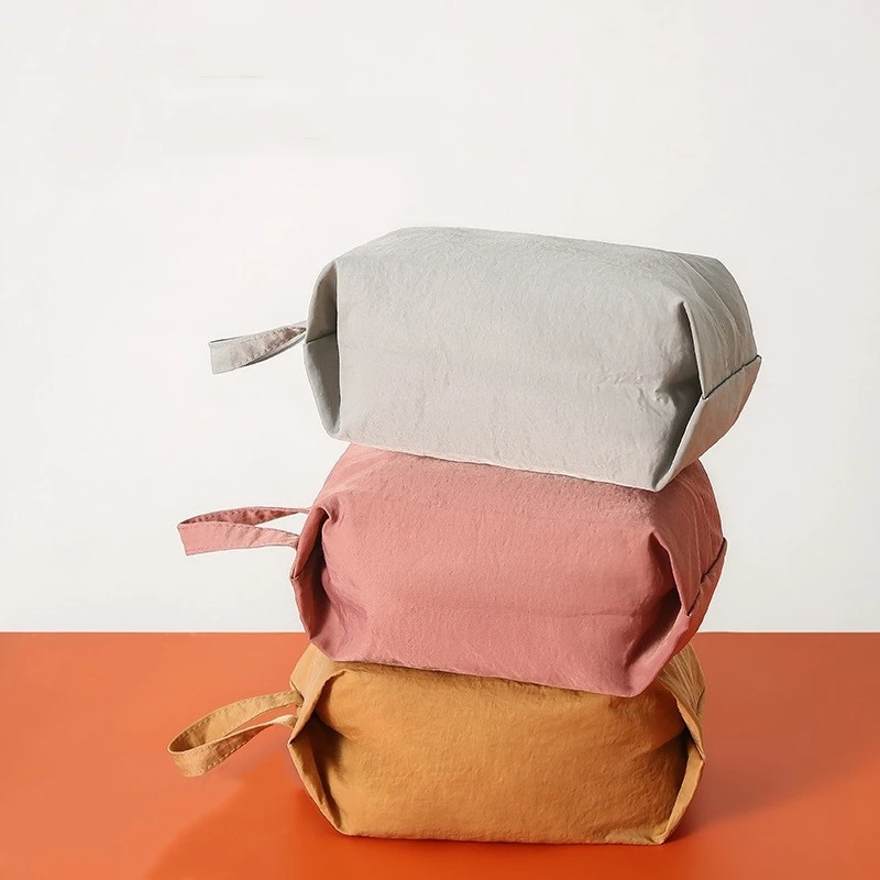 1db Nagy kapacitású hordozható utazásszervező kis táska, összecsukható zokni, fehérnemű tároló táska, kézmosó kendő, sminktáska - 0