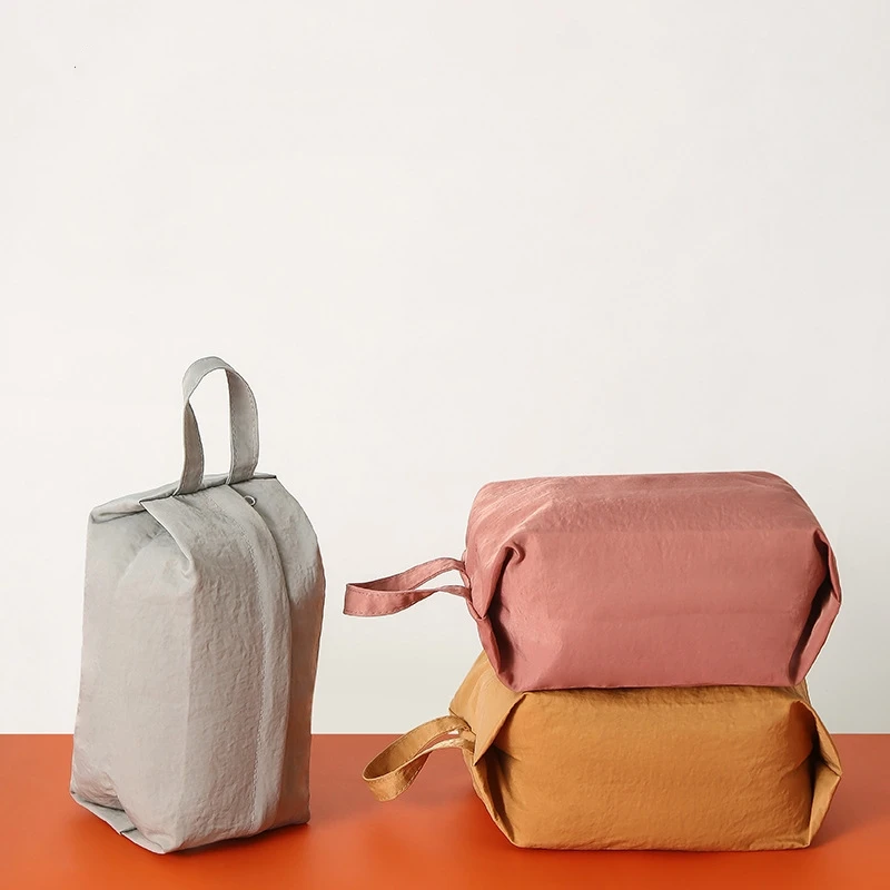 1db Nagy kapacitású hordozható utazásszervező kis táska, összecsukható zokni, fehérnemű tároló táska, kézmosó kendő, sminktáska - 1