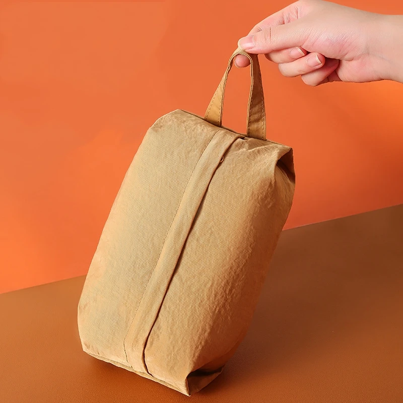 1db Nagy kapacitású hordozható utazásszervező kis táska, összecsukható zokni, fehérnemű tároló táska, kézmosó kendő, sminktáska - 2