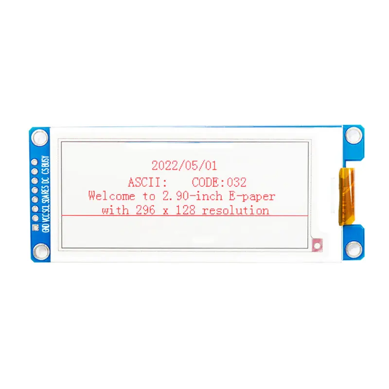 2.9 hüvelyk Fekete Fehér Piros 128x296 Teljes látószögű Epaper modul Papírtinta kijelző SPI támogatás az Arduino UNO kijelzőhöz - 3