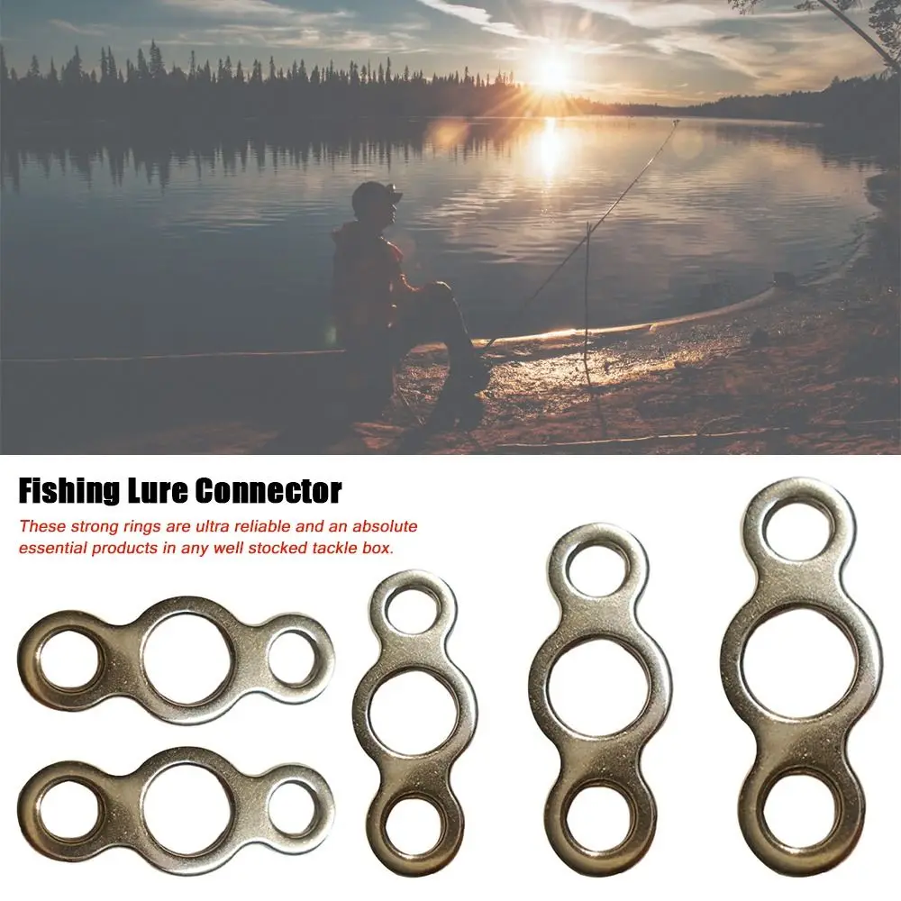 20 / 30db rozsdamentes acél Snap horgászcsali csatlakozó Horgász kiegészítők Gyűrű link Forgatás Snap három gyűrű - 3