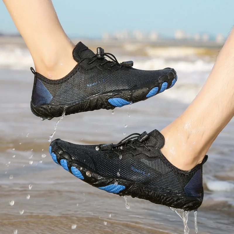 2023 Férfiak Mezítláb Aqua cipők Rugalmas női Strandúszó papucsok Gyorsan száradó Légáteresztő női gázlócipők Edzőterem Zapatillák - 5
