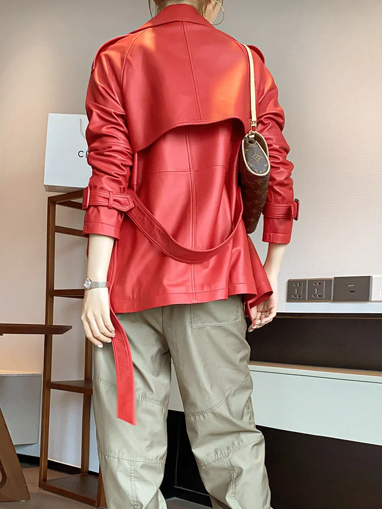 2023 Vékony báránybőr kabát női őszi női ruházat Koreai divatkabátok Valódi bőrdzsekik Chaquetas De Mujer LM911 - 2