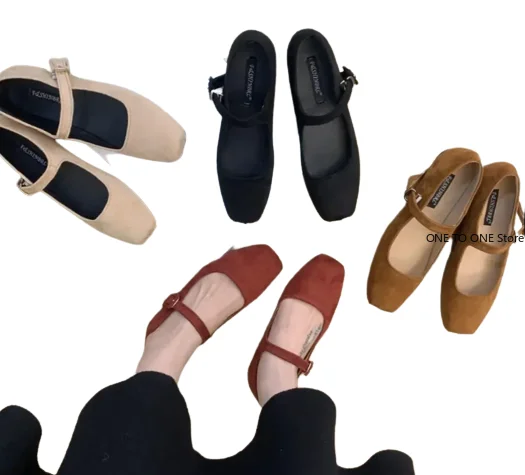 2024 Női cipő Puha nagymama cipő divat női lábbeli alkalmi tornacipő kerek lábujj kényelmes balett lakások puha ruha cipők - 0
