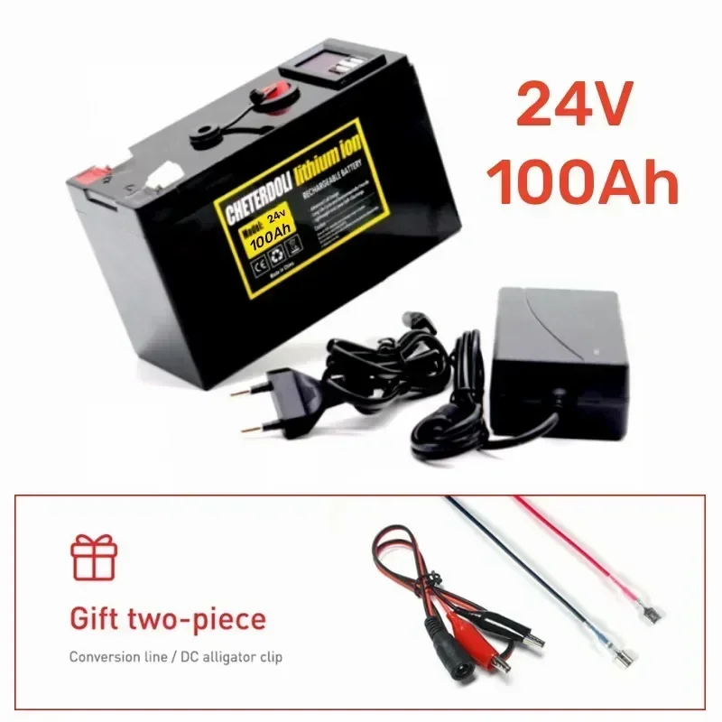 24v lítium akkumulátorok 18650 Újratölthető 24V 50Ah 100Ah akkumulátor, CCTV kamera, babakocsi, permetezők elektromos jármű + töltő - 0