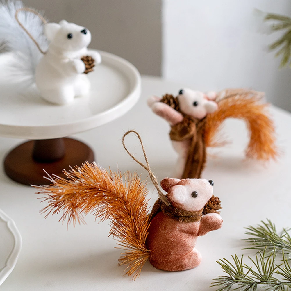 2db Aranyos mókus-játék medál Chirstmas fához személyre szabott ünnepi parti dekoráció karácsonyfára - 1