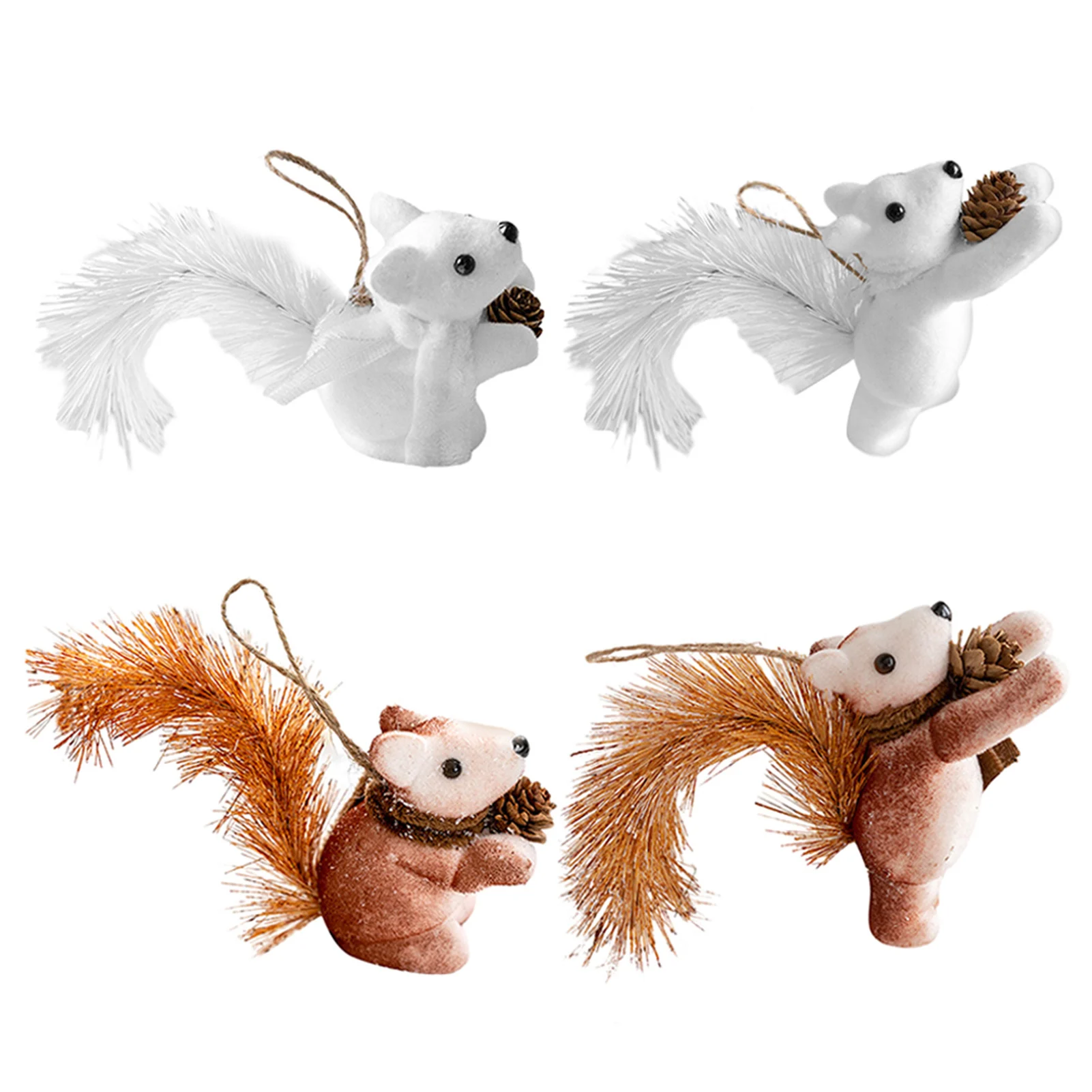2db Aranyos mókus-játék medál Chirstmas fához személyre szabott ünnepi parti dekoráció karácsonyfára - 2
