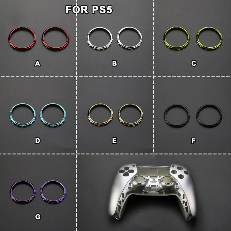 2db Csere bevonat kiemelő gyűrűk DualSense 5 PS5 vezérlő tartozékokhoz - 0