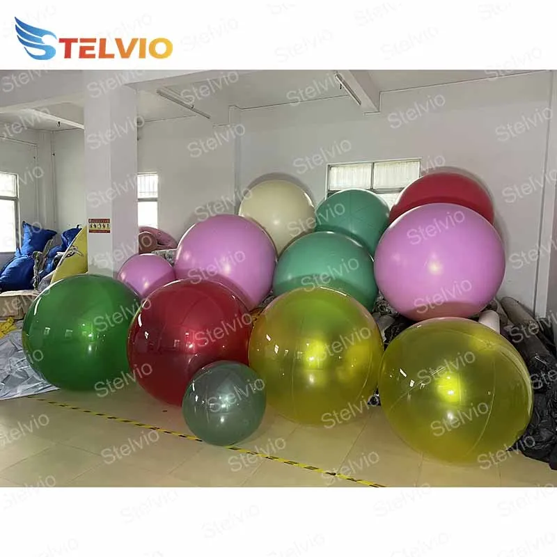 2m PVC reklám Felfújható óriás léggömb kerek ég Hélium léggömb - 1