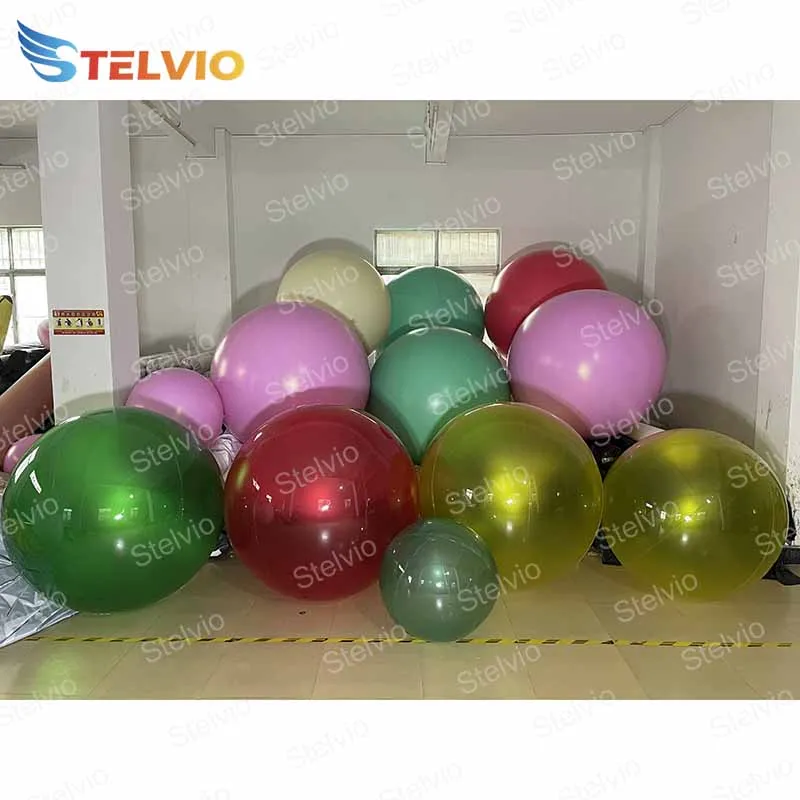 2m PVC reklám Felfújható óriás léggömb kerek ég Hélium léggömb - 3