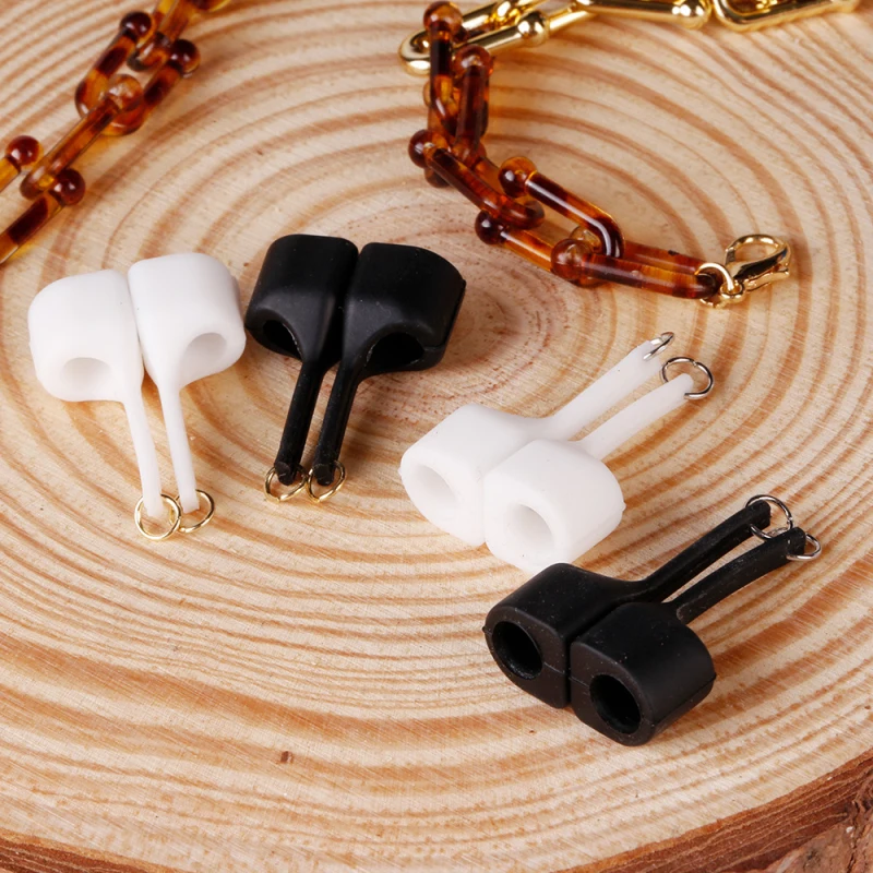 2Pcs védő fülhorog vezeték nélküli fülhallgató elveszett láncmaszk szemlánc vezeték nélküli fülhallgató fülhorogtartó AirPods tokhoz - 0