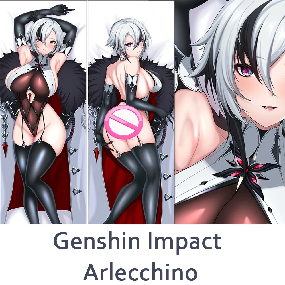 2WAY 180cm Genshin Impact Arlecchino Cosplay Dakimakura Body Pillow Case Barackbőr ölelő párnahuzat Anime játék Hosszú párna - 0