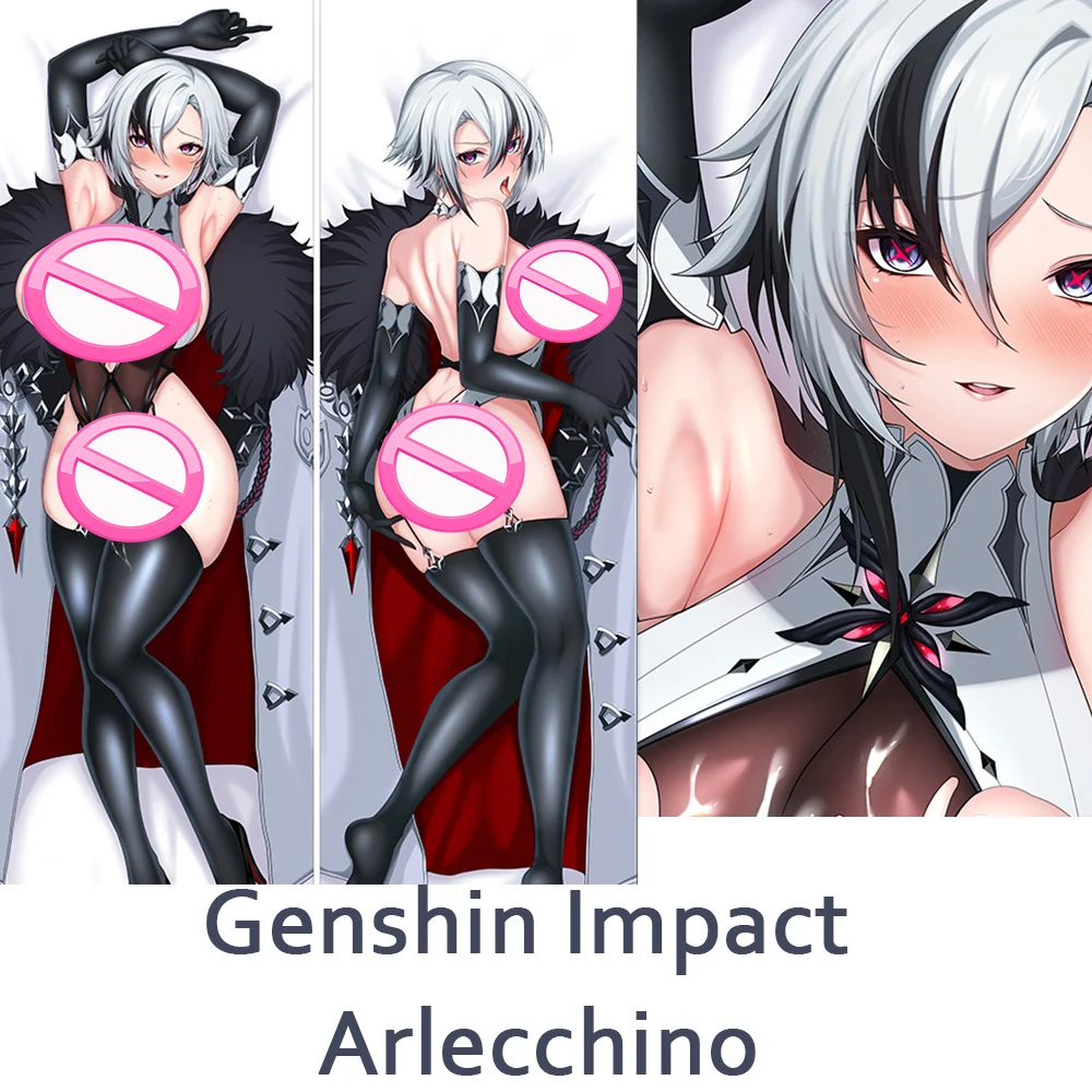 2WAY 180cm Genshin Impact Arlecchino Cosplay Dakimakura Body Pillow Case Barackbőr ölelő párnahuzat Anime játék Hosszú párna - 1