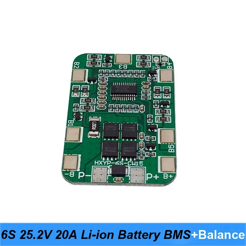 2X 6S 25.2V 20A BMS lítium akkumulátor kártya kiegyensúlyozással 25 V-os csavarhúzóhoz és 24 V-os akkumulátorhoz - 1