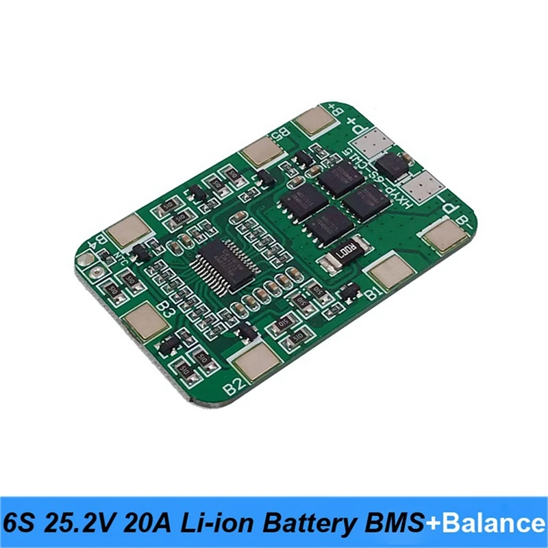 2X 6S 25.2V 20A BMS lítium akkumulátor kártya kiegyensúlyozással 25 V-os csavarhúzóhoz és 24 V-os akkumulátorhoz - 4