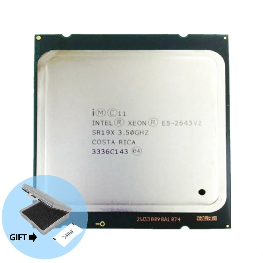 3,50 GHz 6 magos 25M E5 2643V2 LGA2011 Intel Xeon CPU processzor E5 2643 V2 SR19X - 0