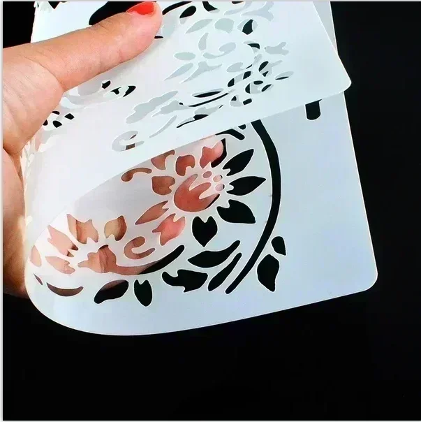 30 * 30cm méretű DIY forma sablonok festésére bélyegzett fotóalbum dombornyomott papírkártya fára, szövetre, fali mandala sablonokra - 1