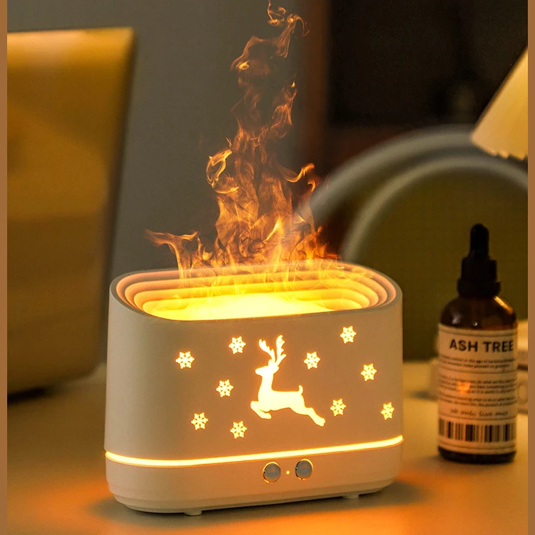 300Ml légnedvesítő szimulálja a lángokat hálószobai aroma diffúzorral meleg éjszakai fénnyel otthoni aromaterápiás párásítókhoz Diffúzorok - 1