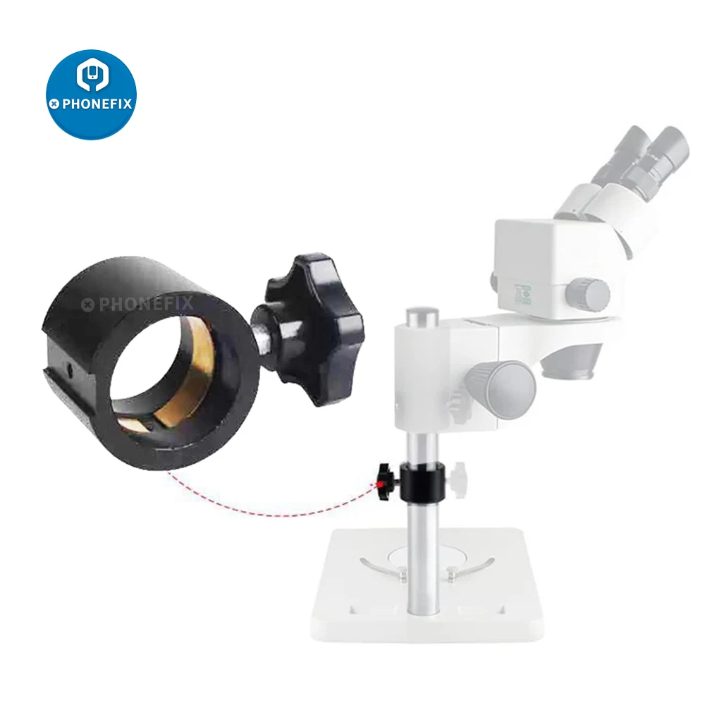 32mm ipari sztereó mikroszkóp Limit fix pozíciójú gyűrűtartó Fém oszloposzlop rúdadapter csavaros Microscopio alkatrészekkel - 1