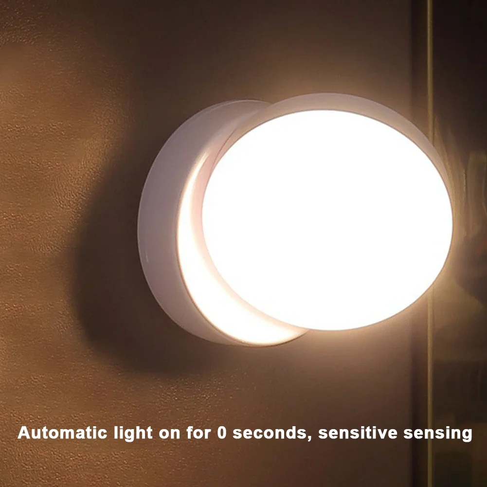 360 Forgatott fali lámpák mozgásérzékelő LED multifunkcionális éjszakai fény újratölthető szekrénylámpa éjjeli fürdőszobához - 0