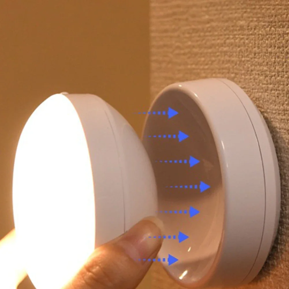 360 Forgatott fali lámpák mozgásérzékelő LED multifunkcionális éjszakai fény újratölthető szekrénylámpa éjjeli fürdőszobához - 2