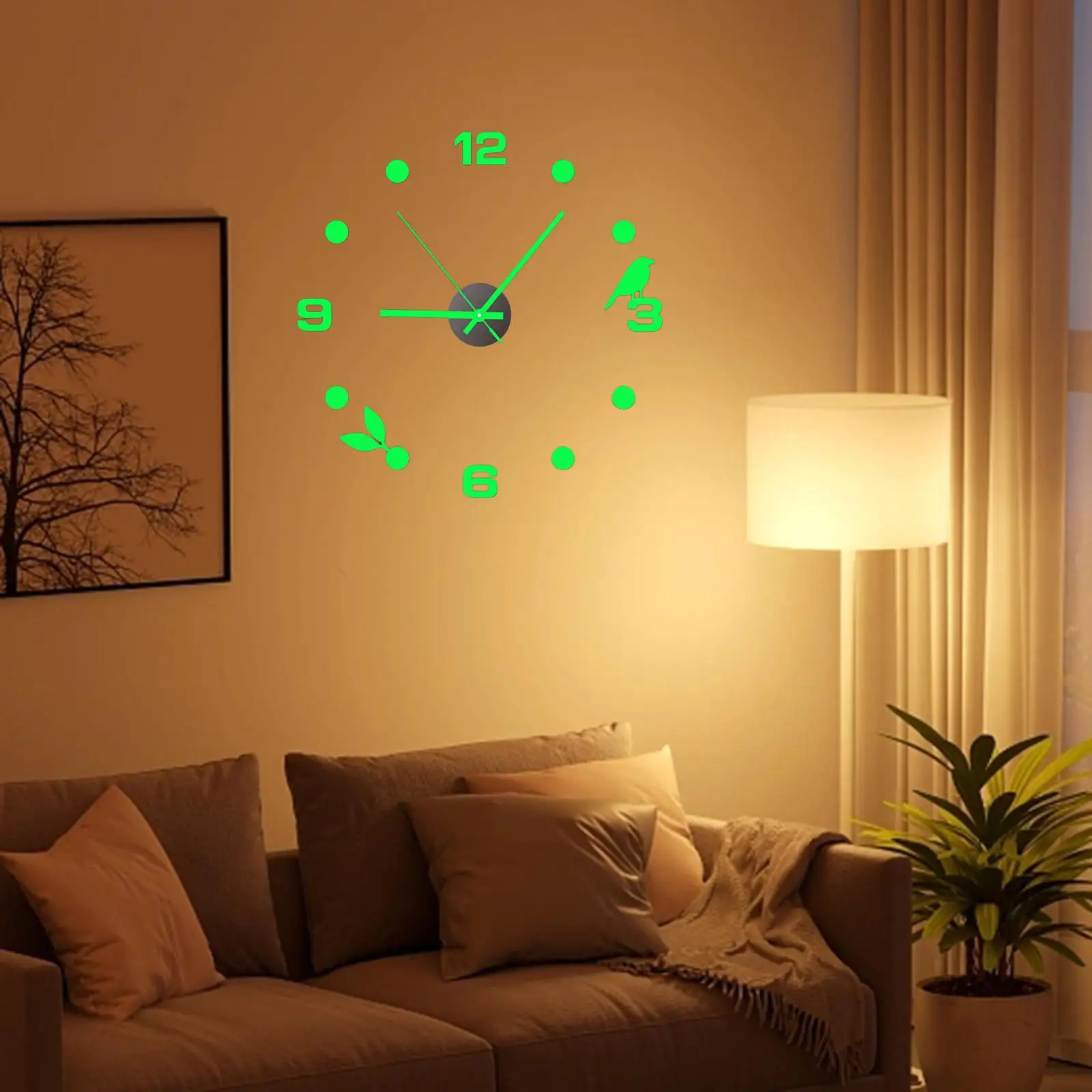 3D DIY falióra fali matricák Egyszerű világító dekoráció Háziasszonyi ajándék otthoni irodába konyha hálószoba nappali Hotelek - 2
