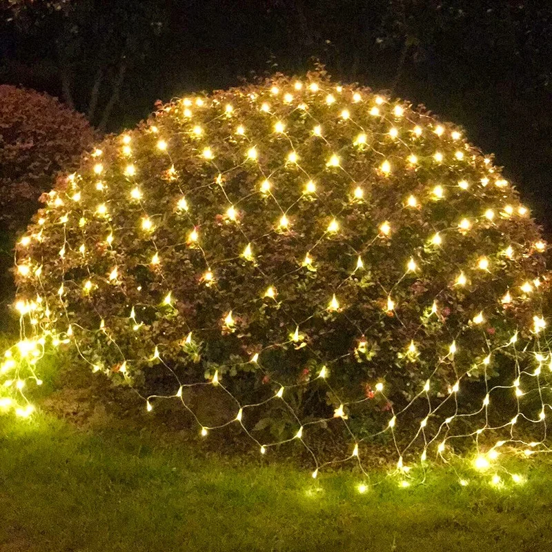 3x2m Integrált LED hálós fénydugó A karácsonyi fényfüzér függönylámpát kert/udvar/park/út/dekoratív lámpákhoz használják - 4