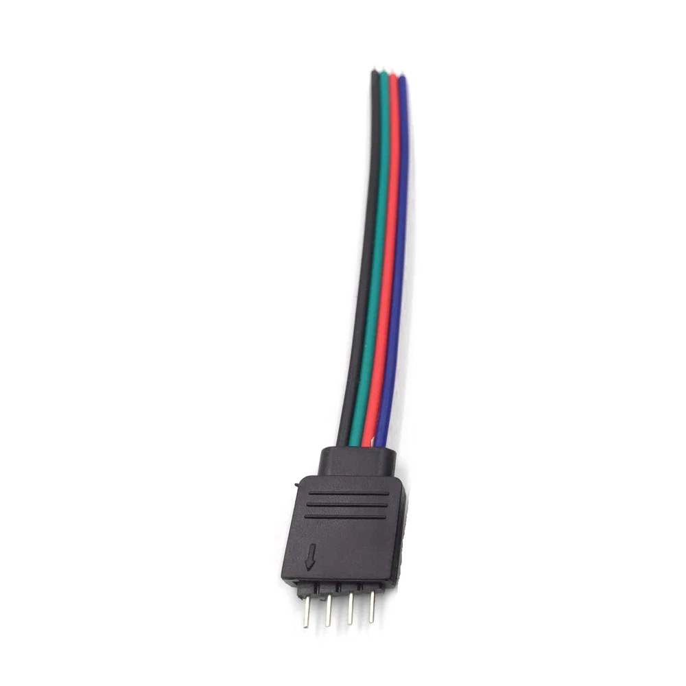 4 tűs férfi anya RGB csatlakozó kábel kábel LED szalag fényvezeték kábel csatlakozó adapter 3528 5050 SMD LED szalag lámpához - 3