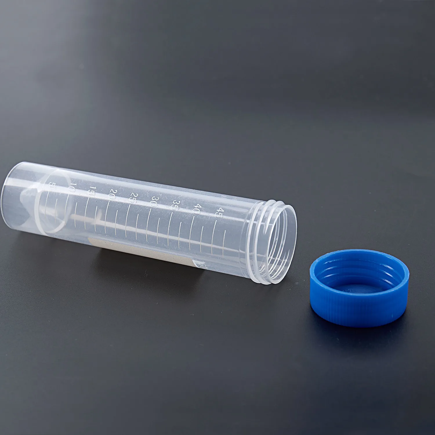 5 darab 50 ml-es műanyag átlátszó centrifugacső mérleggel Szabadon álló műanyag kémcső csavaros kupakkal - 4