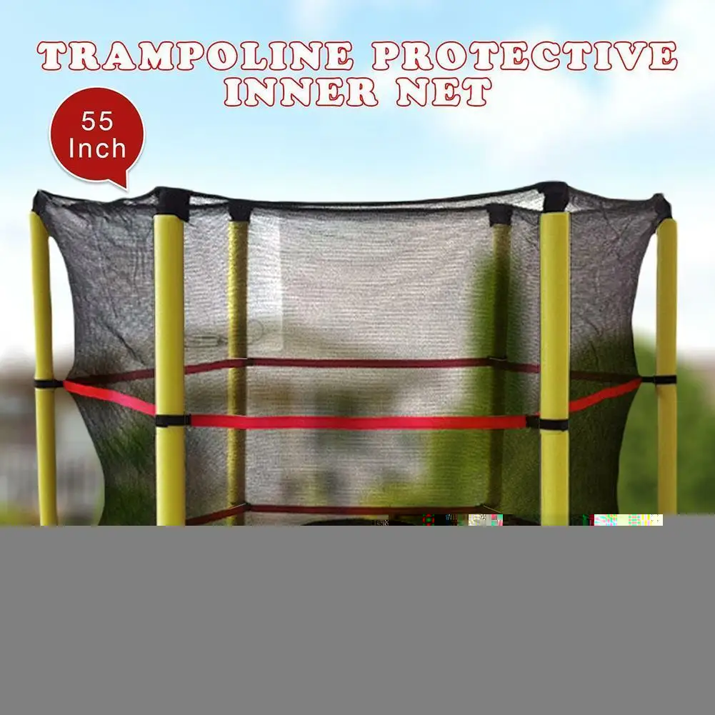 55 hüvelykes trambulin védőháló kerek mini ház háló pad lepattanó kültéri edzés otthoni játékok ugróágy biztonsági hálóvédő - 0