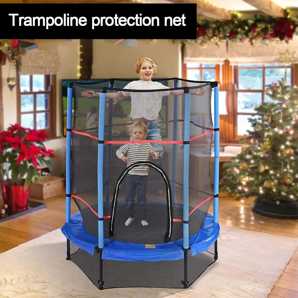 55 hüvelykes trambulin védőháló kerek mini ház háló pad lepattanó kültéri edzés otthoni játékok ugróágy biztonsági hálóvédő - 1