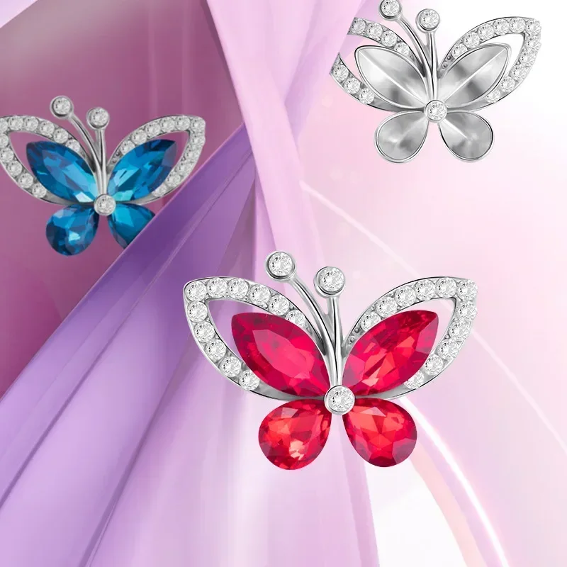 5db pillangó alakú gombok kristály strasszos rátétes fém alap stílusos kristályüveg háttámla ékszervarráshoz ruhák cipők - 1