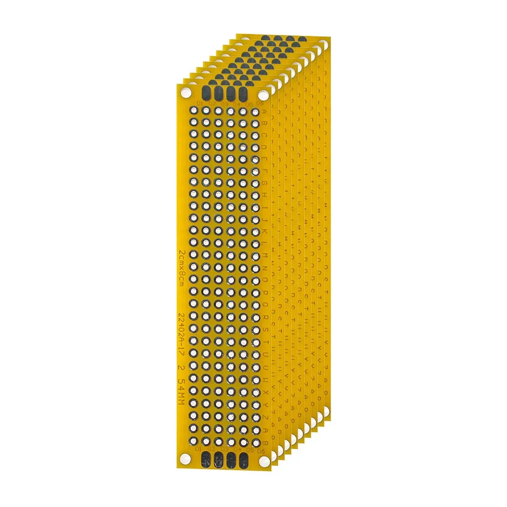 5PCS NYÁK kártya Sárga kétoldalas tábla 2 * 8CM PCB DIY Univerzális áramköri lapok - 2