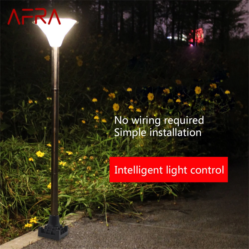AFRA Napelemes lámpa Modern fűnyíró lámpa 39 LED vízálló IP65 kültéri dekoratív udvari parkkerthez - 0