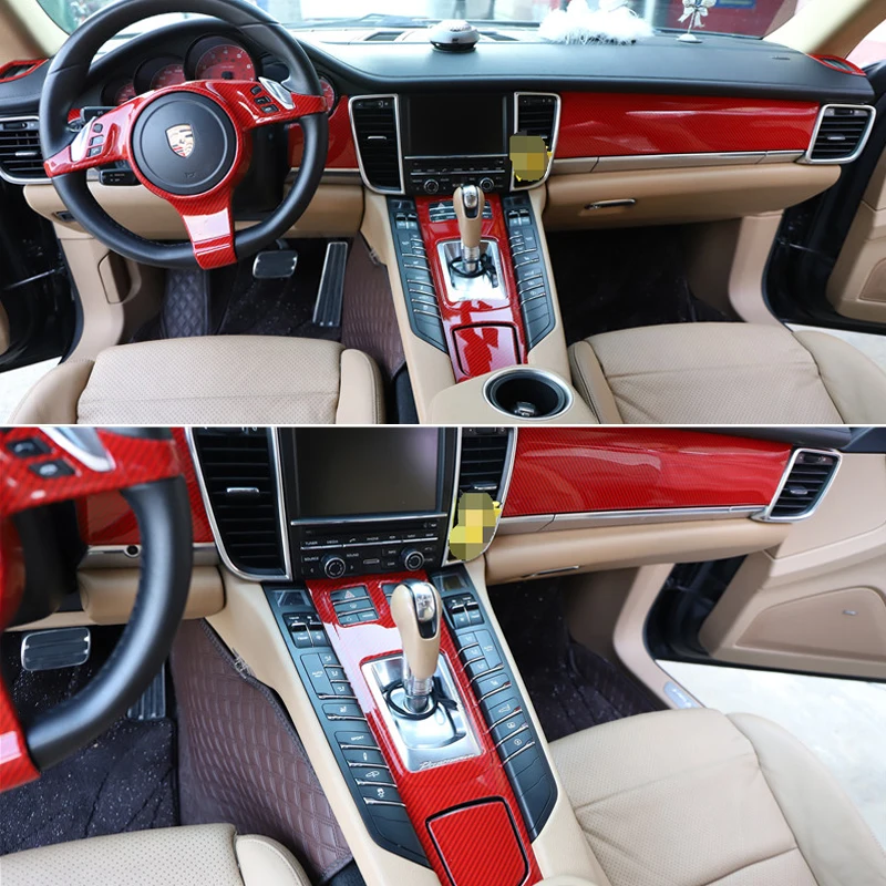 Alkalmas 970 belső átalakításhoz, szénszálas panel a Porsche Paramera központi vezérlésű sebességváltójához 2009-2016 - 4