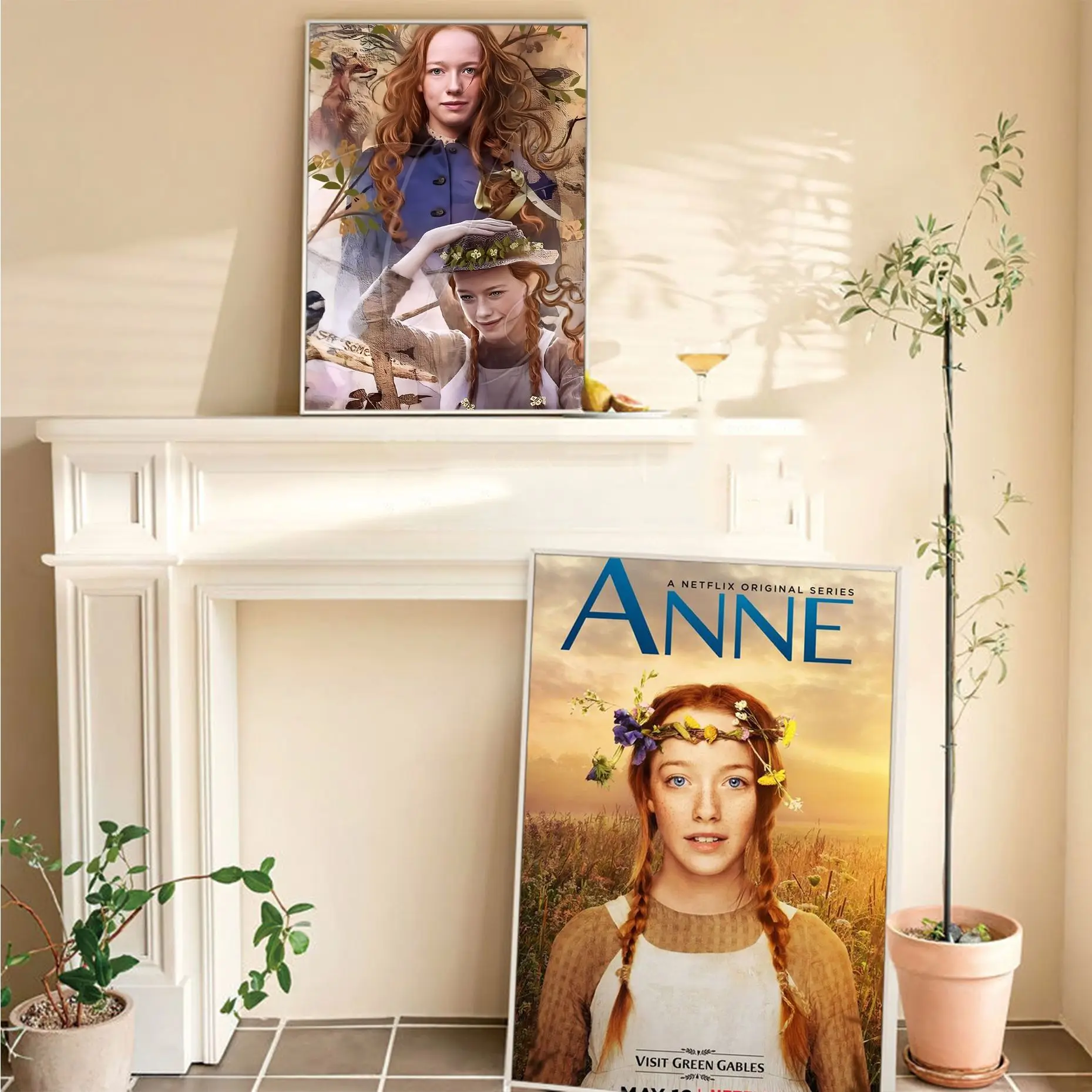 Anne egy E filmmel Öntapadós művészeti plakát Díszes fali matrica a nappalihoz Bár dekoráció Fali dekoráció - 0