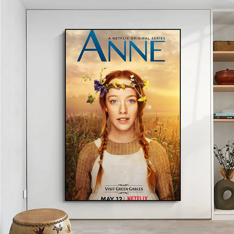 Anne egy E filmmel Öntapadós művészeti plakát Díszes fali matrica a nappalihoz Bár dekoráció Fali dekoráció - 1