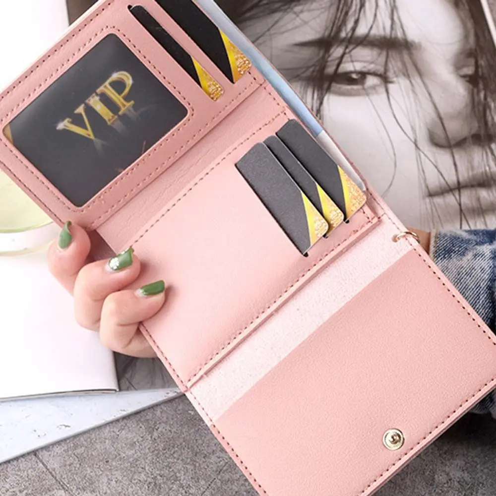 Aranyos elegáns bojt kézitáska PU bőr levél női pénztárcák Kis érme pénztárca Koreai pénztáska kártyatartók - 2